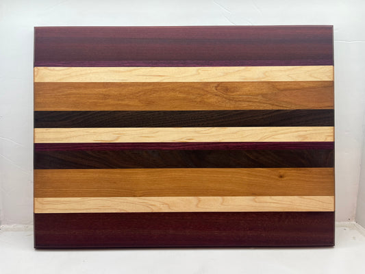 Cutting board - Purple heart/Maple/Cherry/Walnut - 15 3/4 x 11 1/2